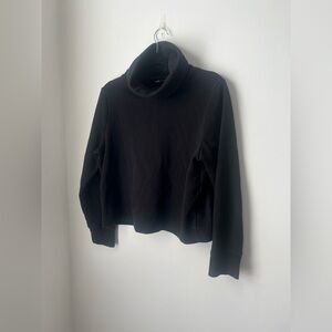 Zara Black Cowl Neck Long Sleeve Knit Sweater Top Size Medium